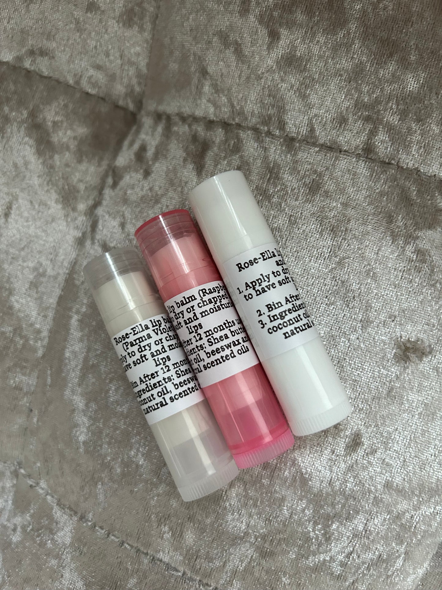 Handmade lip balms